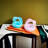 Blue and pink baby swimming rings, adjustable safety swimming rings for babies learning to swim Application Scenario